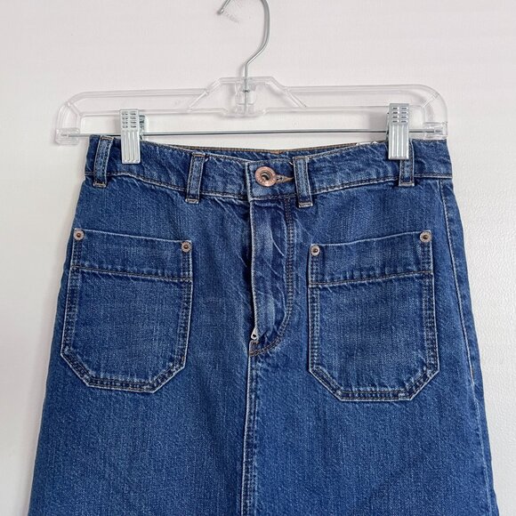 Massimo Dutti coastal cowgirl jean skirt - size 2 - Picture 3 of 4